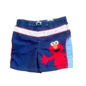 Vtg Y2K Sesame Street Elmo Swim Trunks 24M